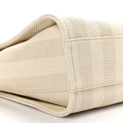 Chanel Mixed Fibers Calfskin Striped Small Deauville Tote Beige 9 of 10