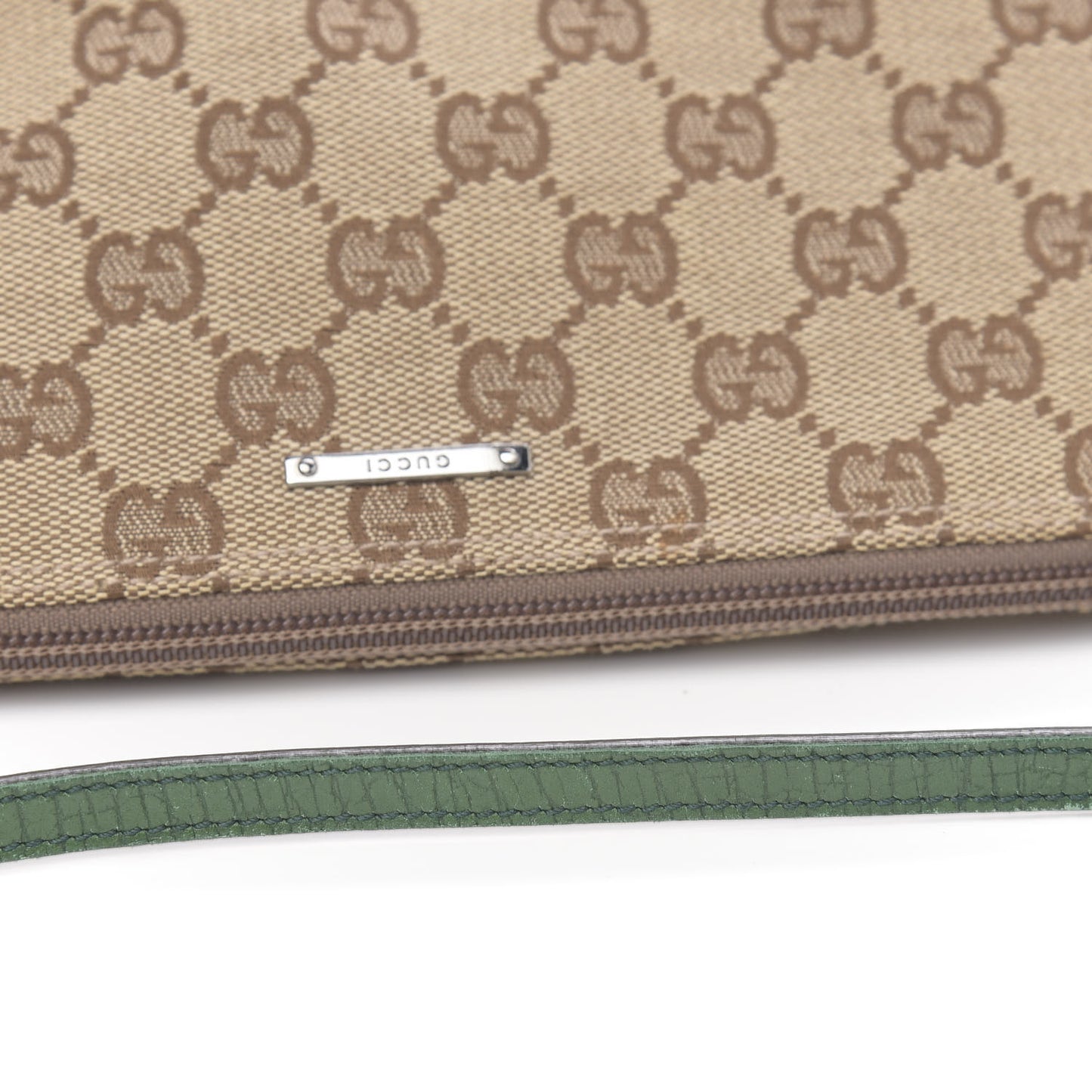 Monogram Web Boat Pochette Green