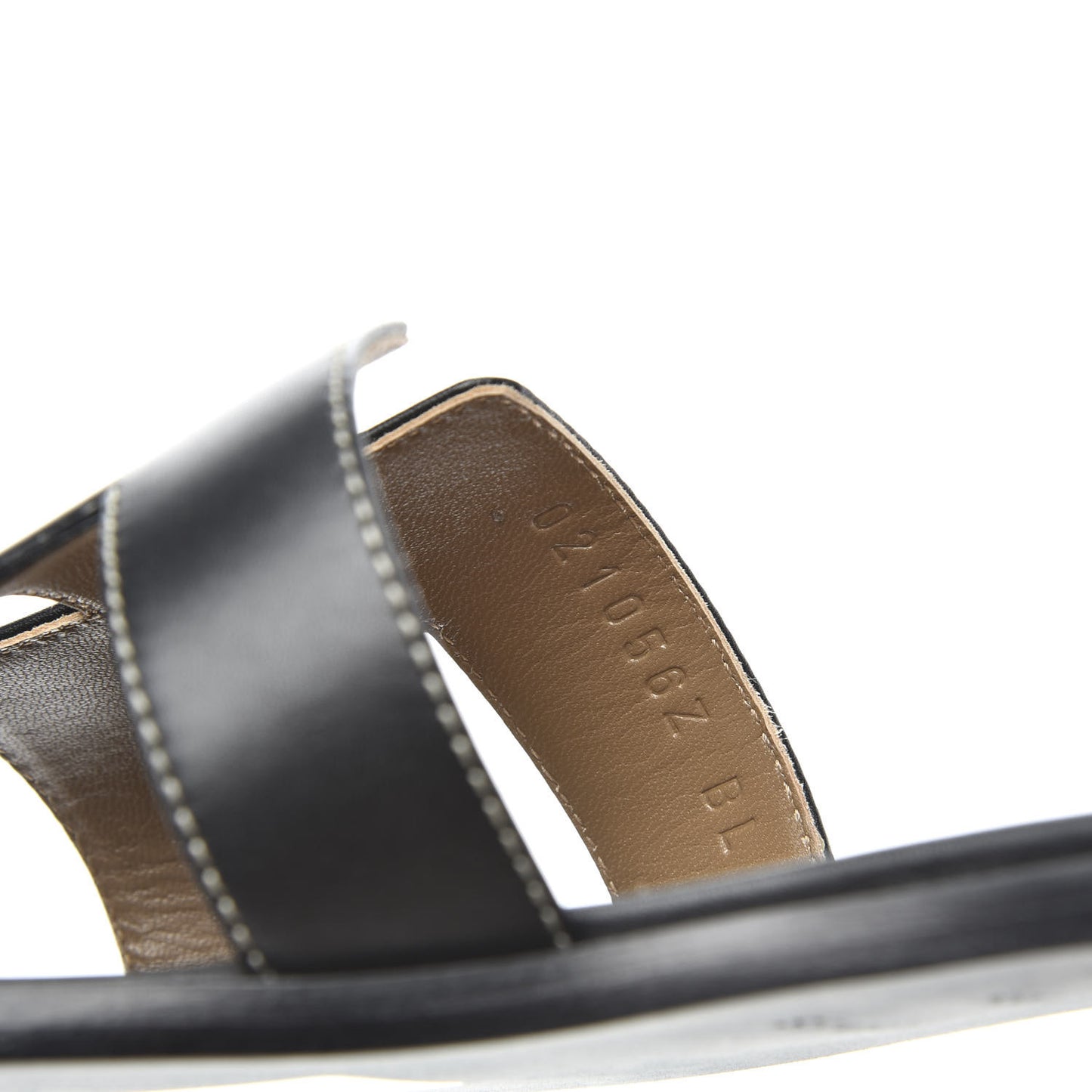 Box Calfskin Oran Sandals 38.5 Black