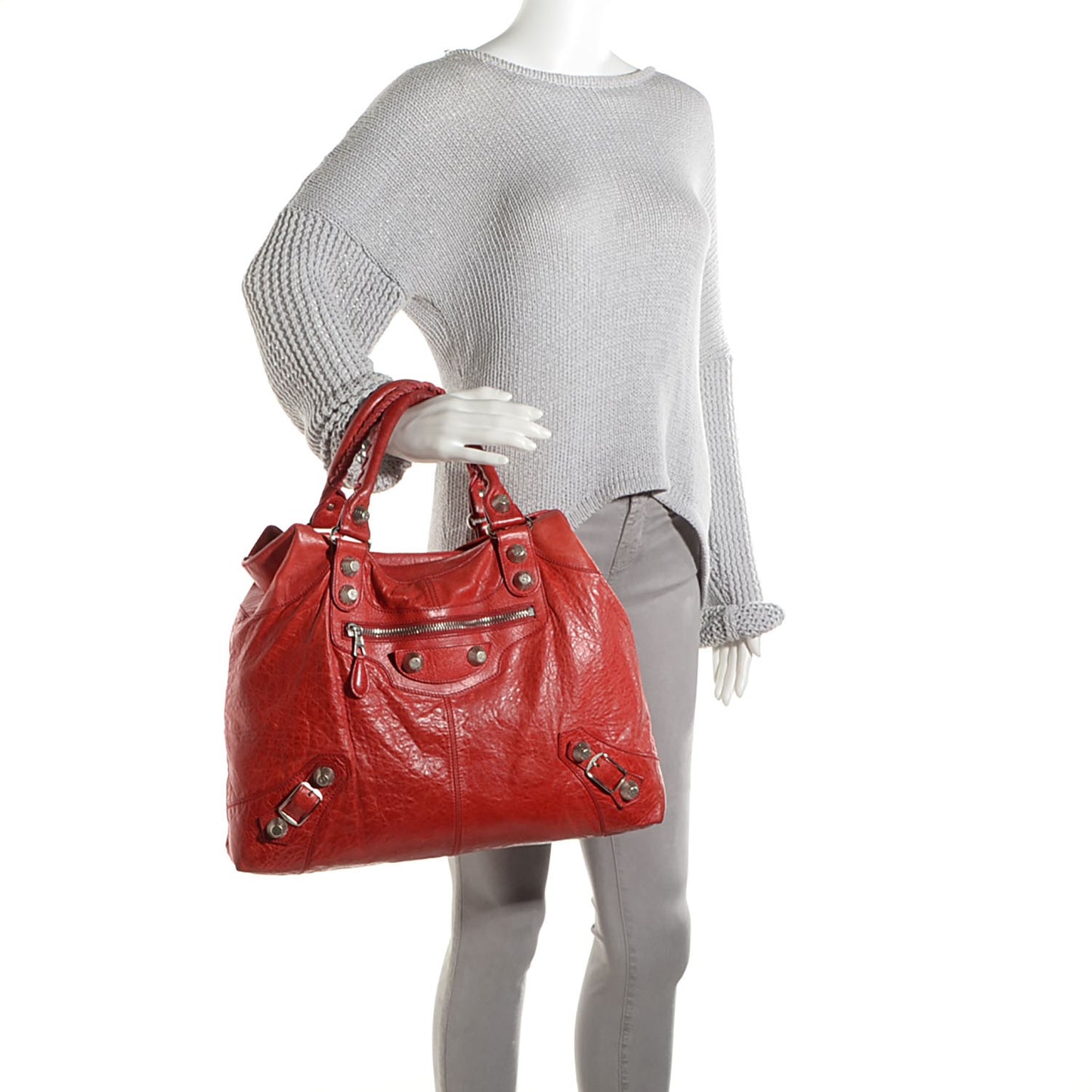 Chevre Giant 21 Silver Hardware Brief Rouge Vermillon