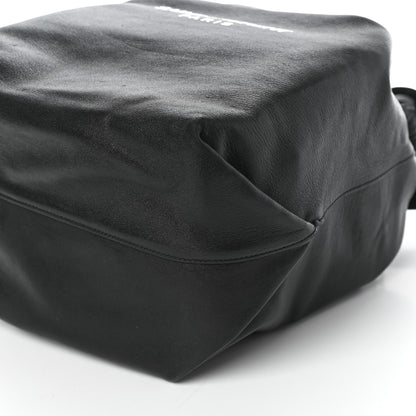 Saint Laurent Lambskin Teddy Drawstring Bag Black 8 of 8