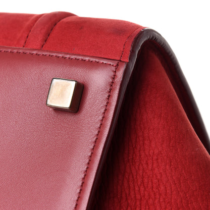 Celine Nubuck Medium Phantom Luggage Red 10 of 15