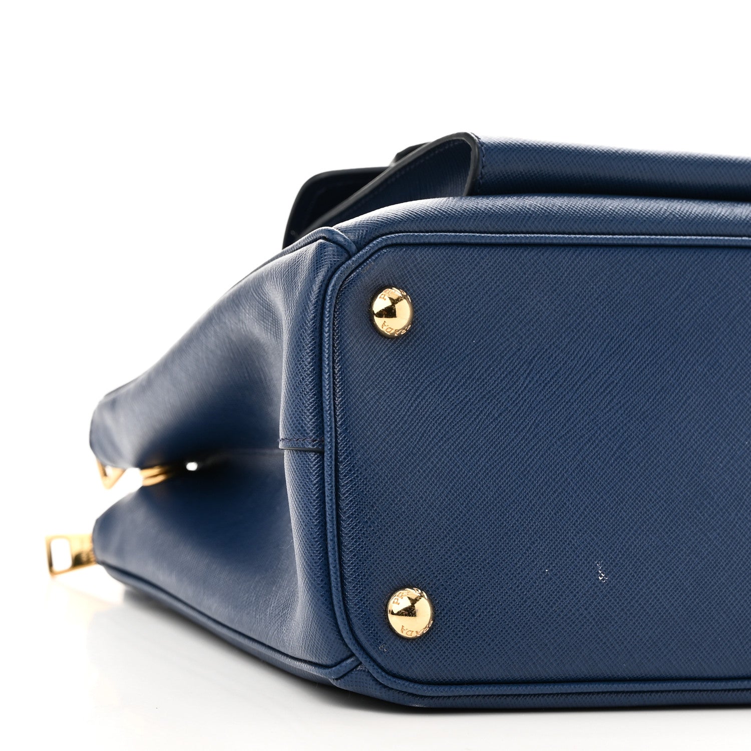 Prada Saffiano Lux Galleria Front Pocket Tote Bluette 8 of 10