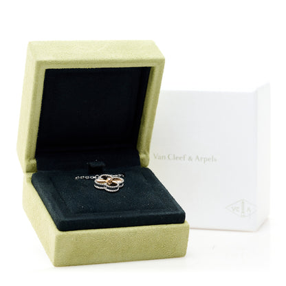 Van Cleef & Arpels 18K White Rose Gold Diamond Guilloche Vintage Alhambra Pendant Necklace 6 of 6
