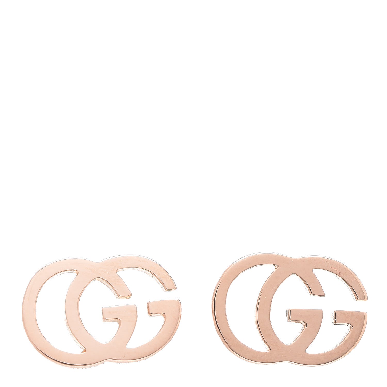 Gucci 18K Rose Gold GG Tissue Stud Earrings 1 of 8