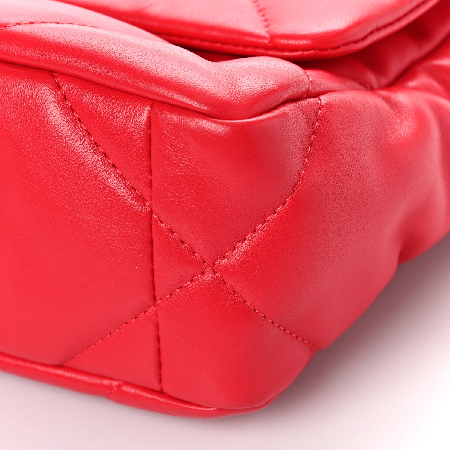 Chanel Lambskin Quilted Medium Chanel 19 Flap Red 8 of 9