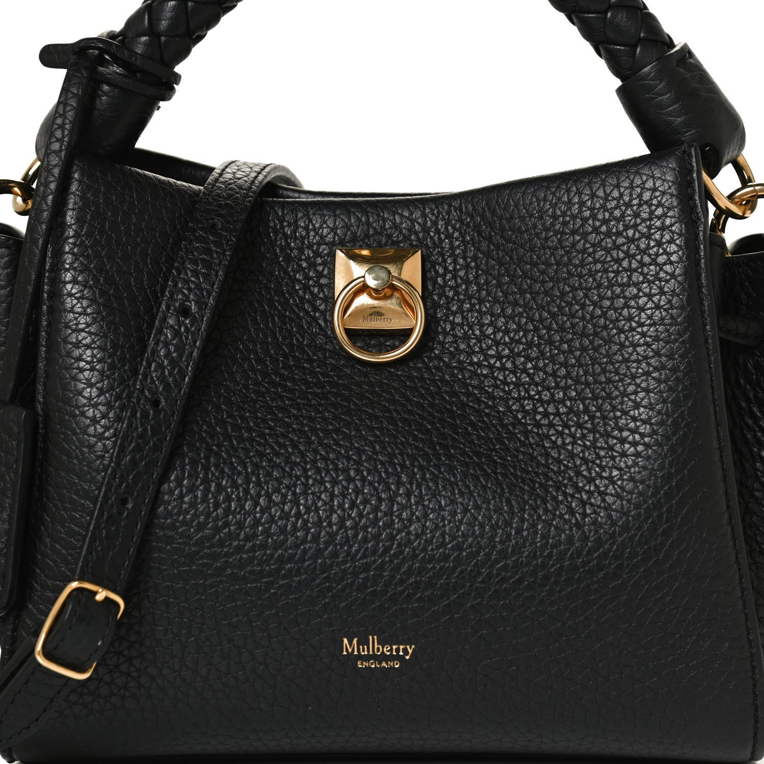 Mulberry Heavy Grain Small Iris Tote Black 8 of 10