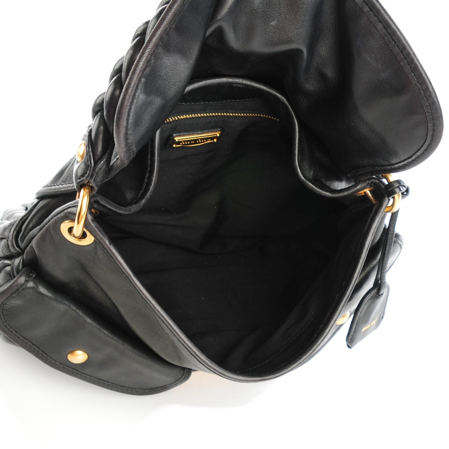 Nappa Matelasse Coffer Hobo Black