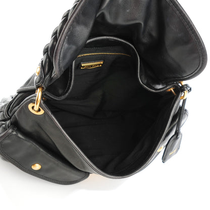 Miu Miu Nappa Matelasse Coffer Hobo Black 5 of 7