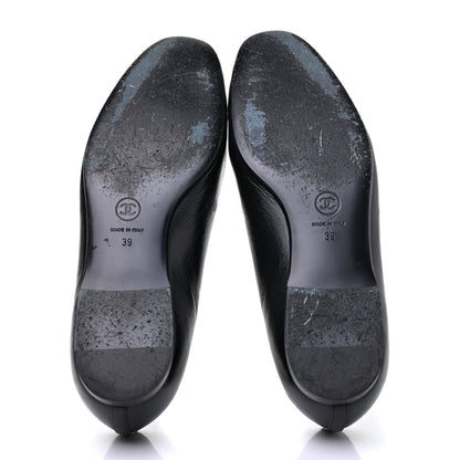 Chanel Lambskin CC Loafers 39 Black 6 of 19