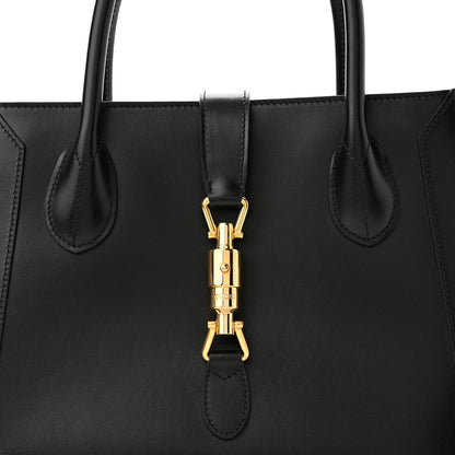 Gucci Boarded Plutone Calfskin Medium Jackie 1961 Tote Black 8 of 10