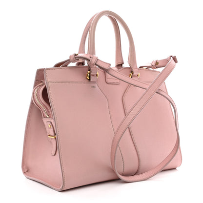 Saint Laurent Textured Calfskin Small Cabas ChYc Light Pink 3 of 21