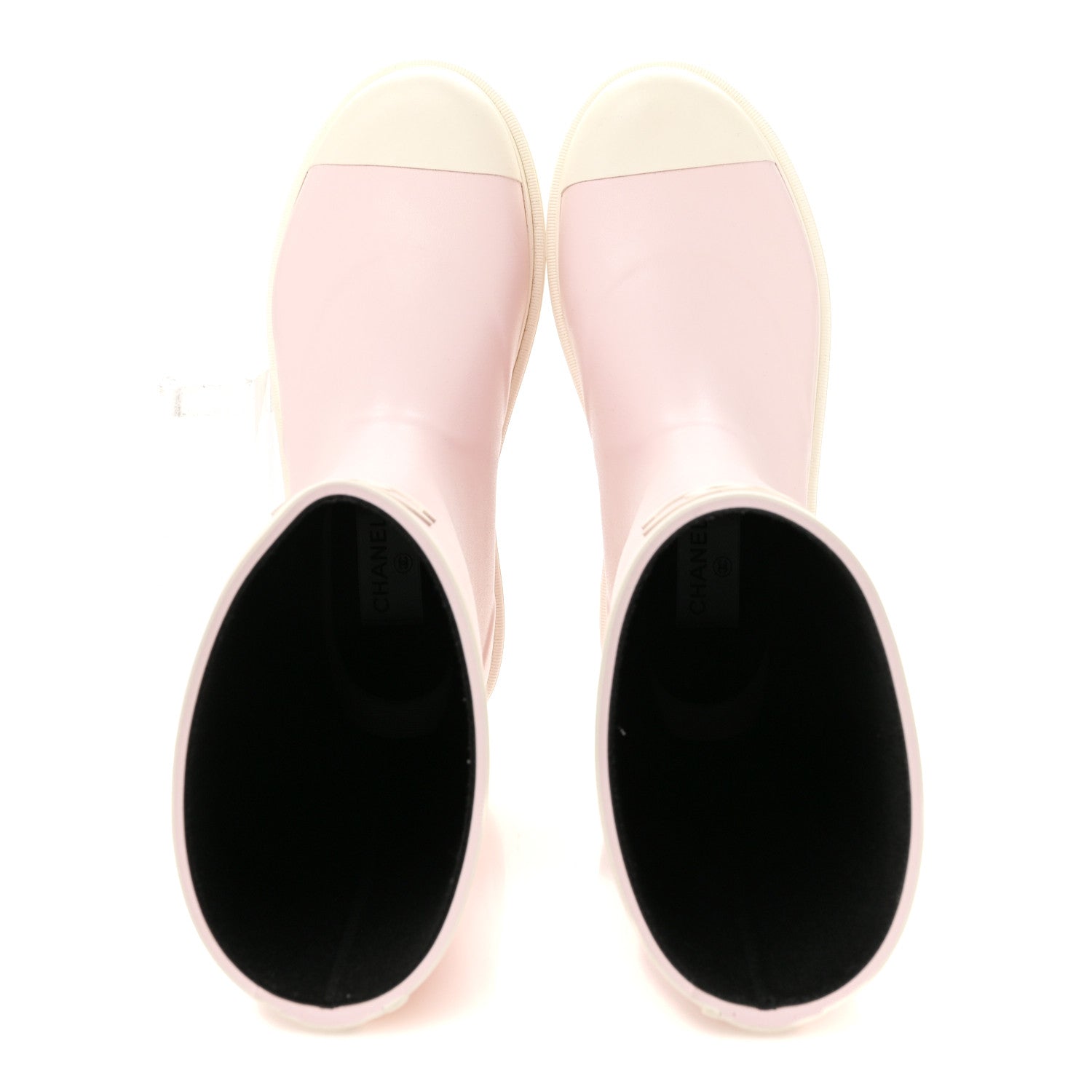 Chanel Caoutchouk CC High Boots 39 Light Pink White 2 of 10