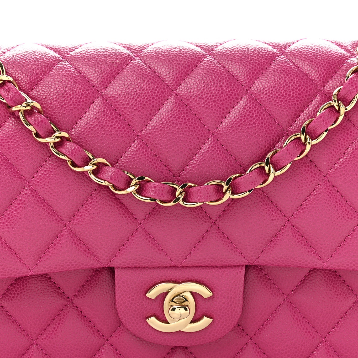 Chanel Caviar Quilted Medium Double Flap Purple 8 of 10