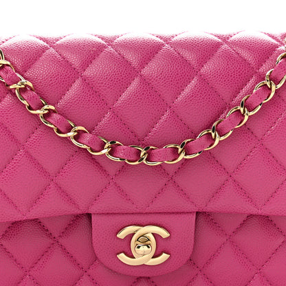 Chanel Caviar Quilted Medium Double Flap Purple 8 of 10
