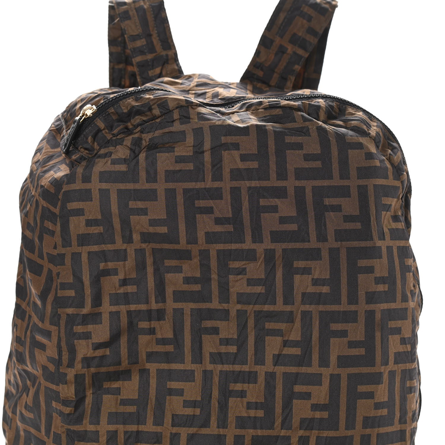 Fendi Calfskin FF 1974 Embossed Help Bag Maya Black 13 of 15
