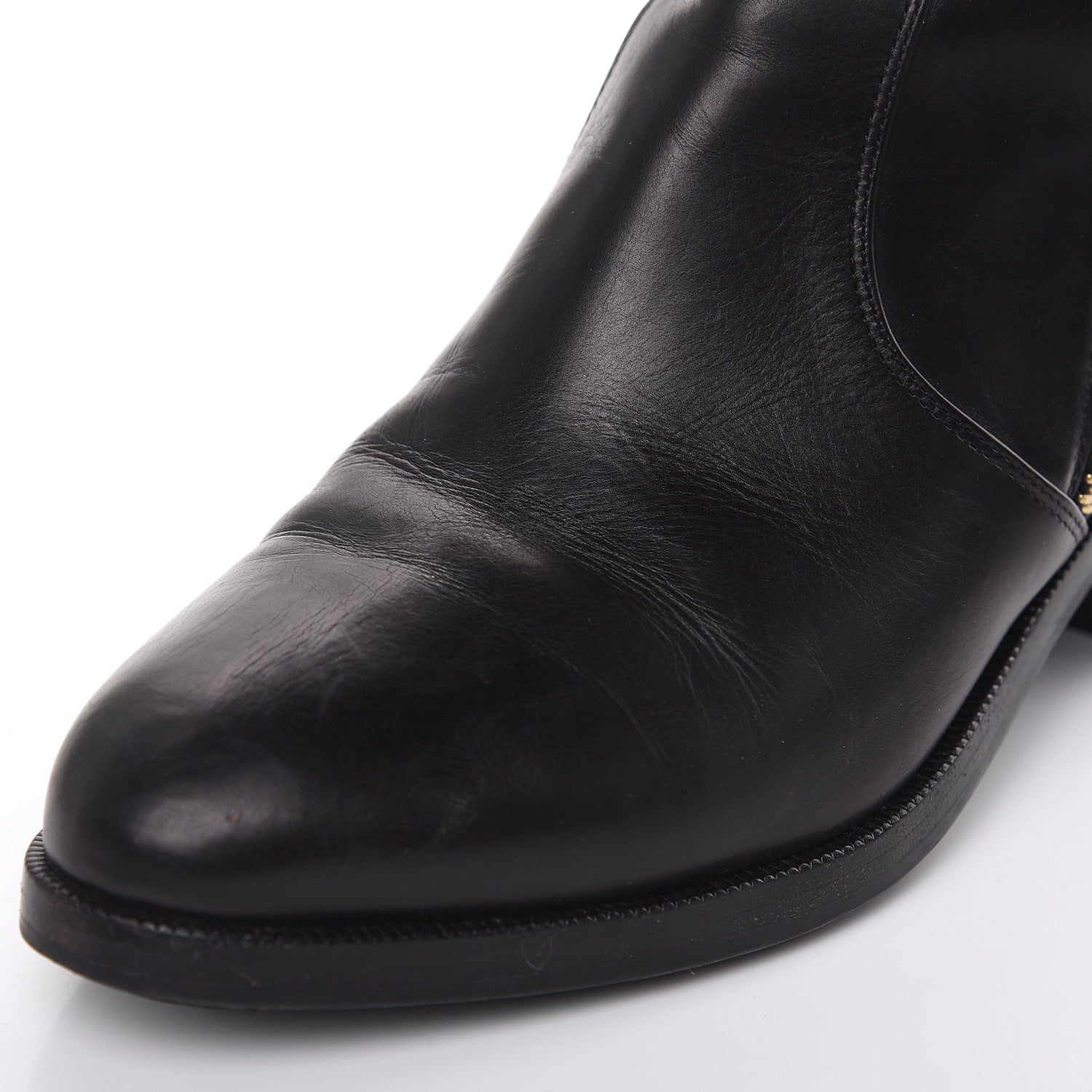 Chanel Calfskin Double Zip Short Boots 36.5 Black 14 of 14