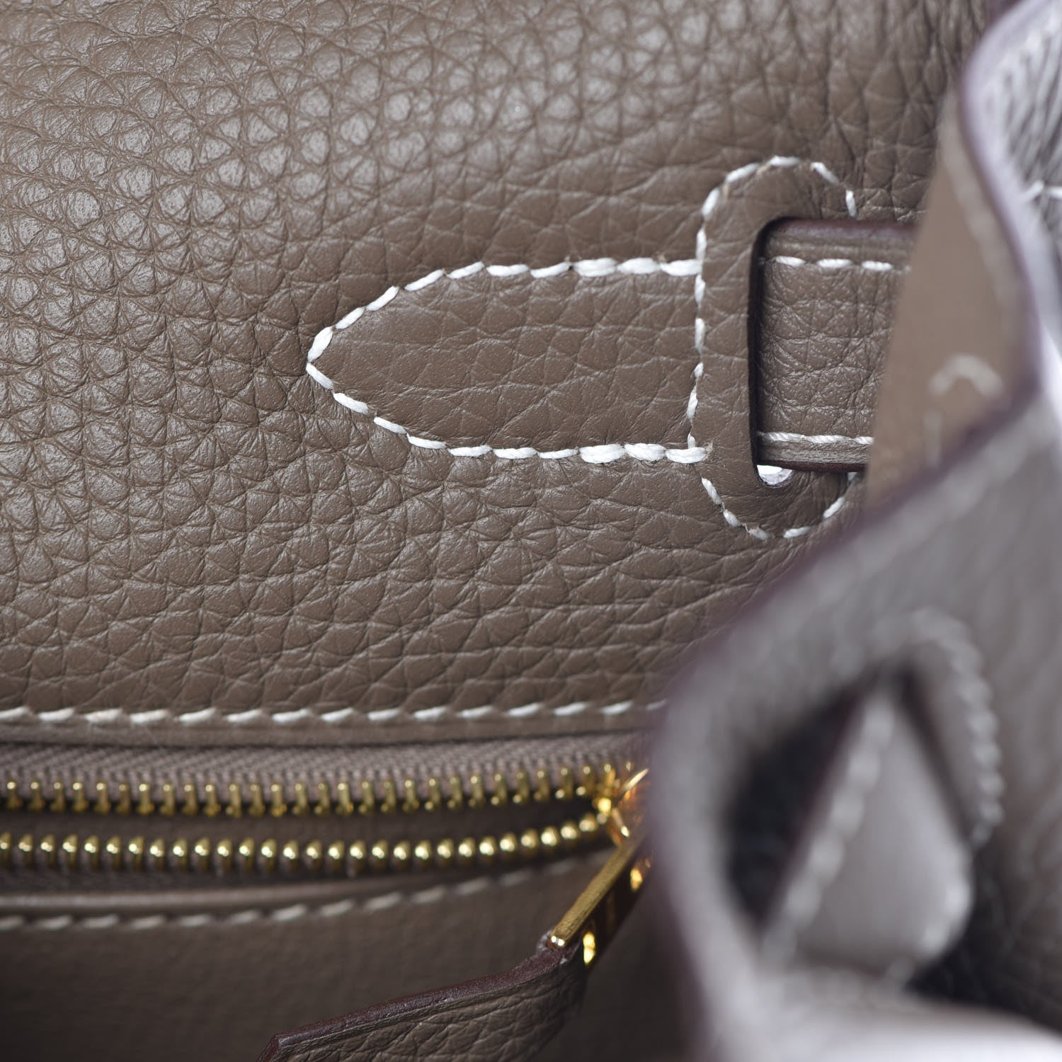 Hermes Taurillon Clemence Kelly Retourne 28 Etoupe 12 of 38