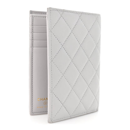 Chanel Caviar Quilted CC Passport Holder Grey 3 of 9
