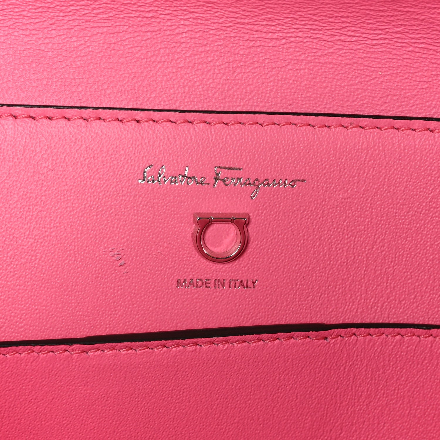 Salvatore Ferragamo SALVATORE FERRAGAMO Calfskin Trifolio Swing Bag Peonia 6 of 9