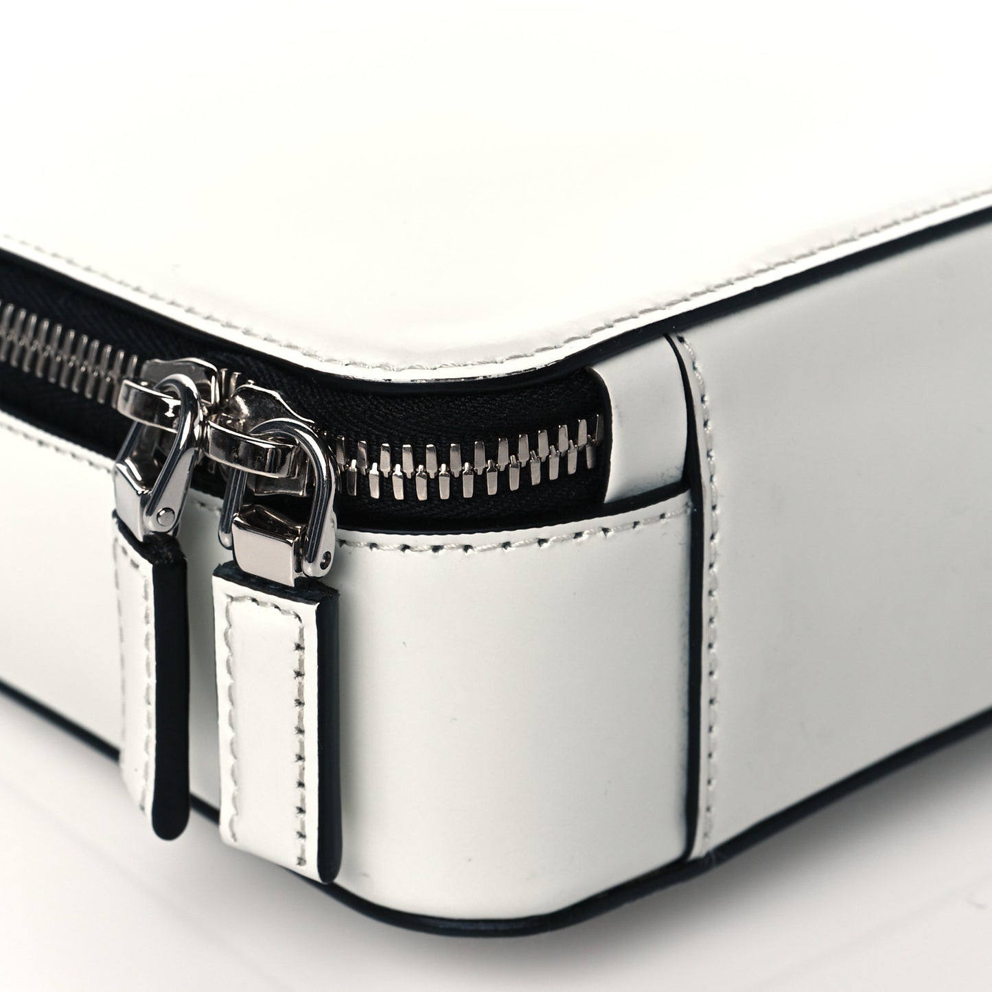 Spazzolato Medium Brique Crossbody Bag White