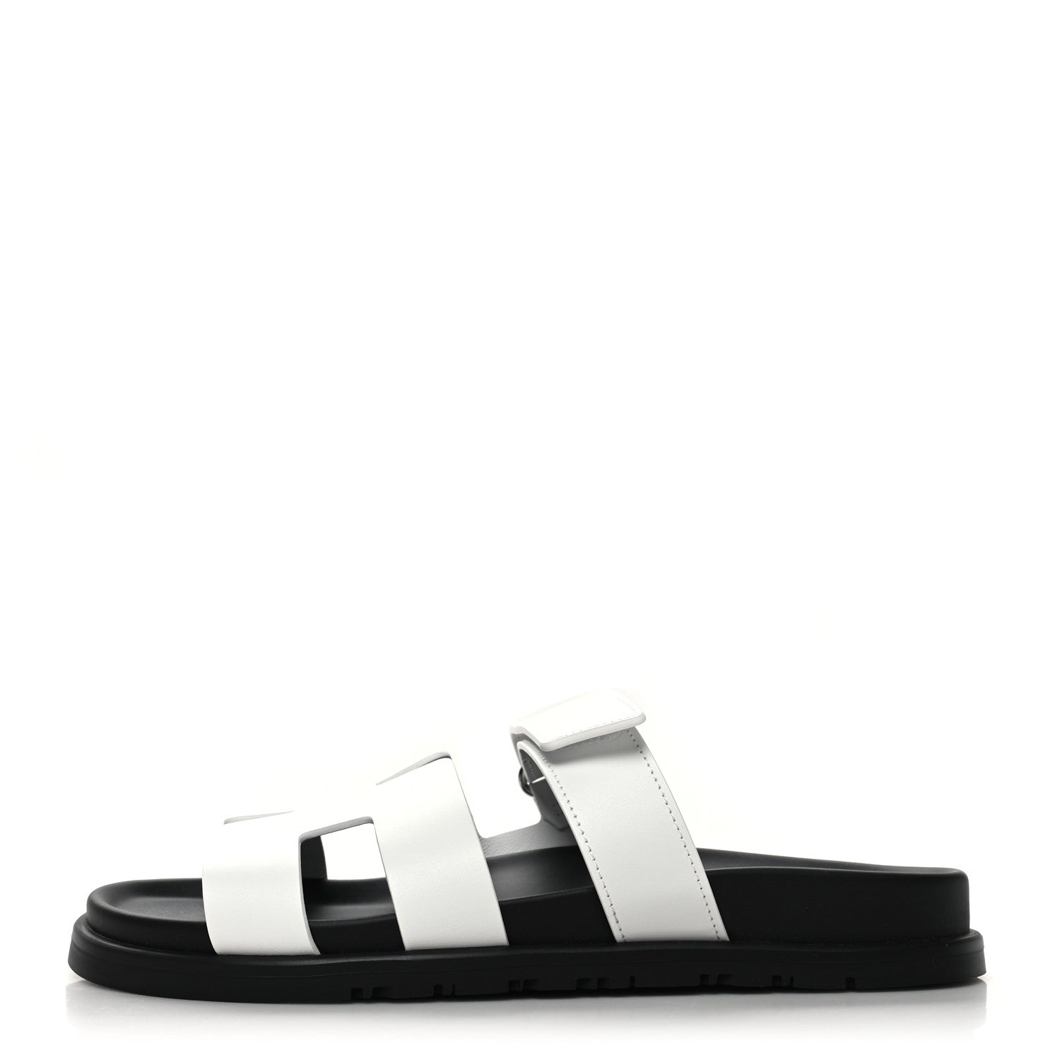 Hermes Calfskin Womens Chypre Sandals 40 White 1 of 8