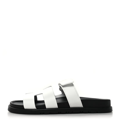 Hermes Calfskin Womens Chypre Sandals 40 White 1 of 8