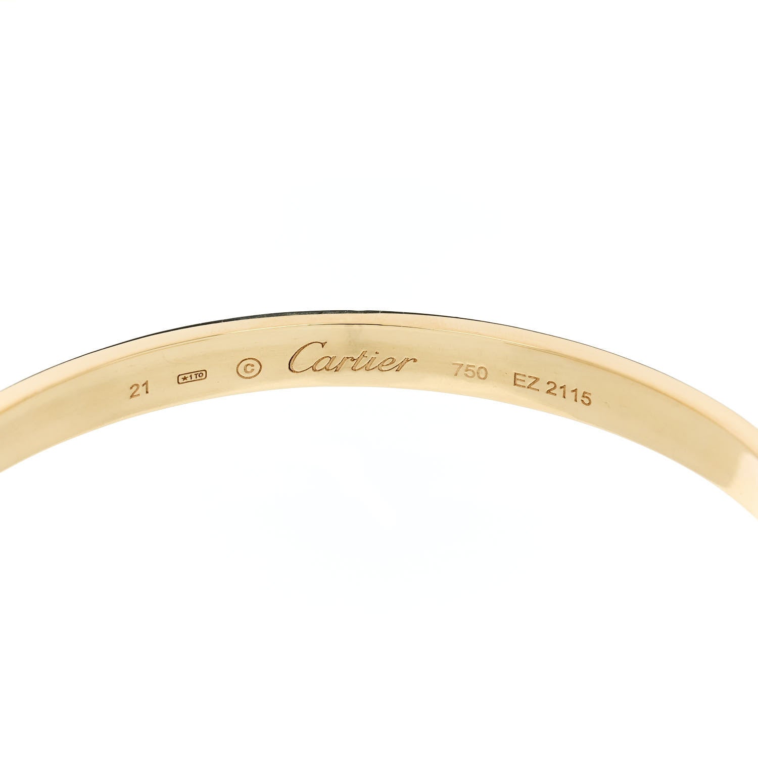 Cartier 18K Yellow Gold LOVE Cuff Bracelet 21 3 of 4