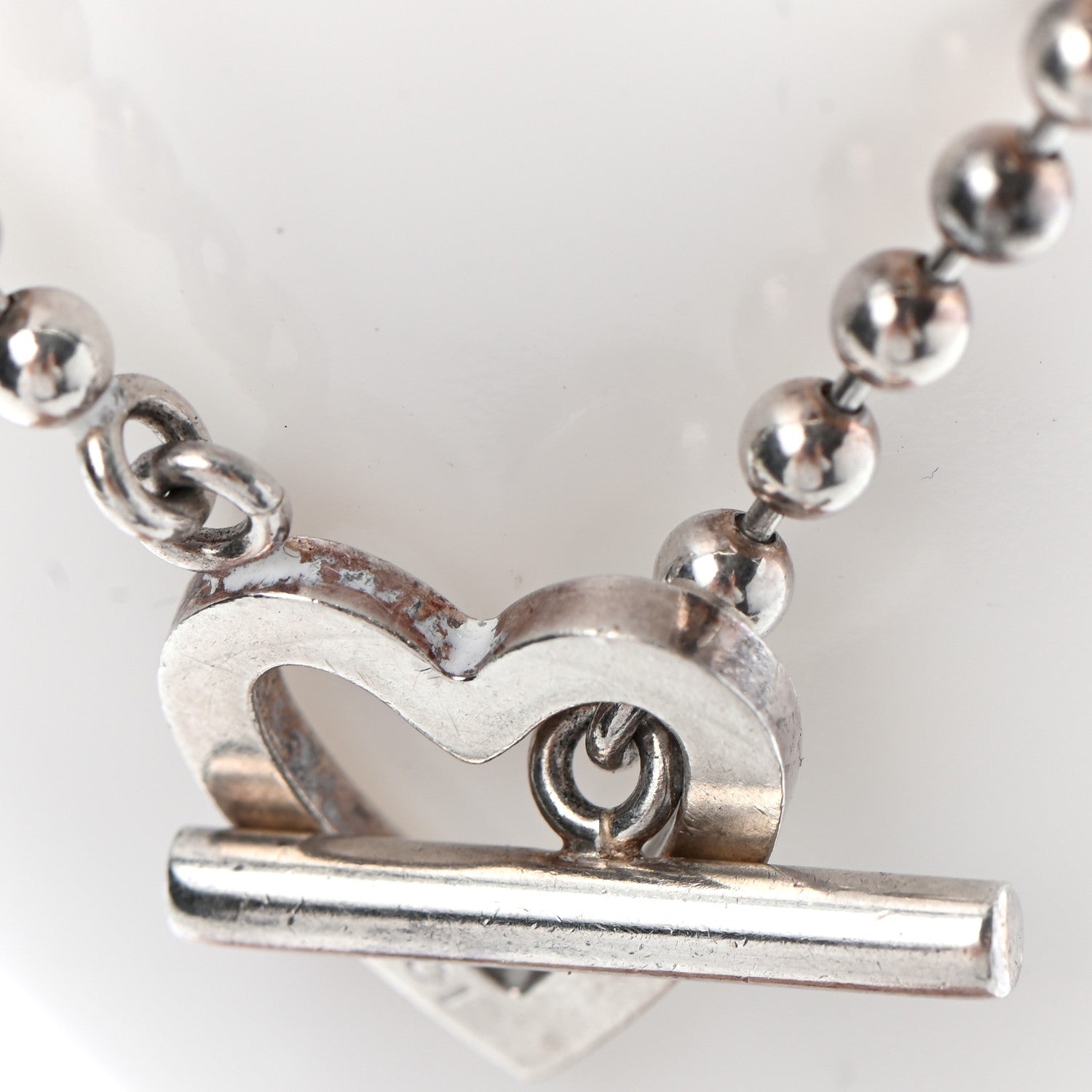 Gucci Sterling Silver Boule Heart Toggle Bracelet 5 of 6