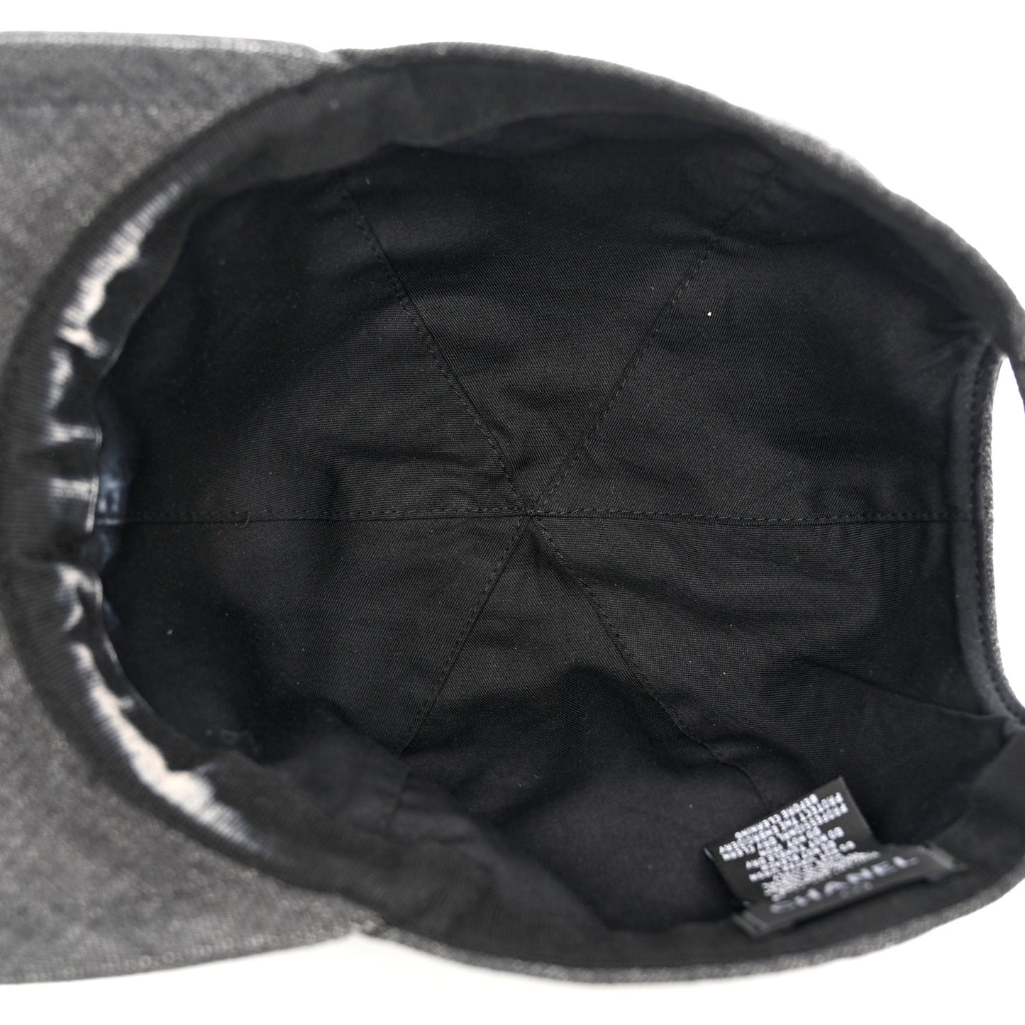 Cotton Sequin CC Cap Hat Black