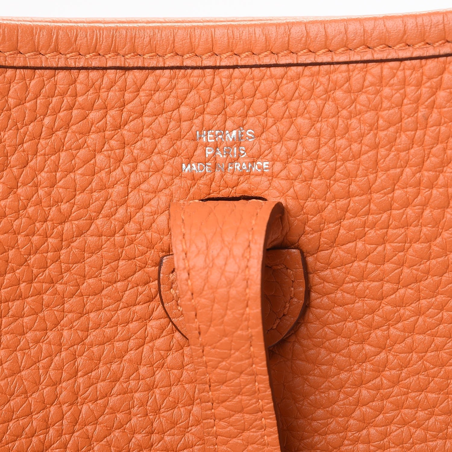 Hermes Taurillon Clemence Amazone Evelyne TPM Orange Peony 6 of 8