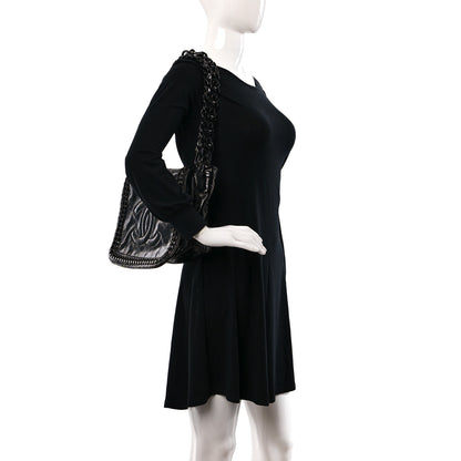 Chanel Crinkled Patent Modern Chain Flap Black 2 of 11