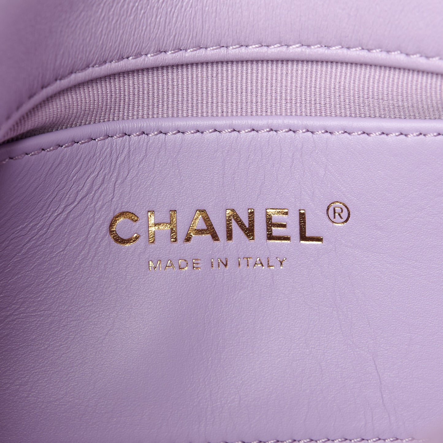 Lambskin Quilted Braided CC Small Flap Lilac