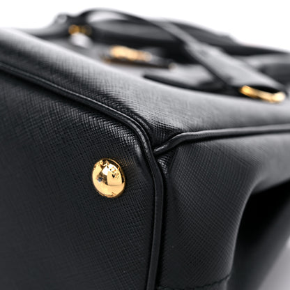 Prada Saffiano Mini Galleria Double Zip Tote Black 8 of 12