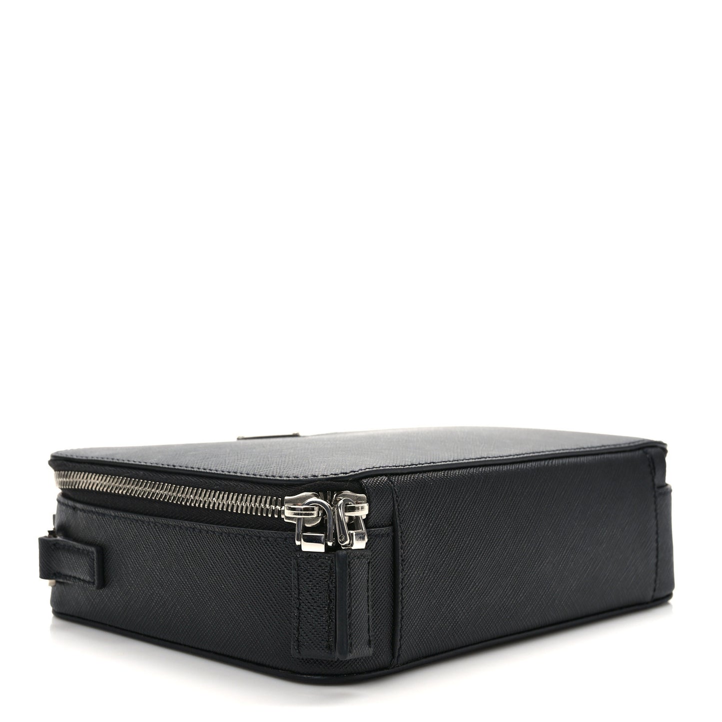 Saffiano Travel Medium Brique Crossbody Bag Black