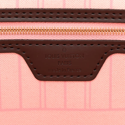 Louis Vuitton Damier Ebene Neo Neverfull MM Rose Ballerine 7 of 11