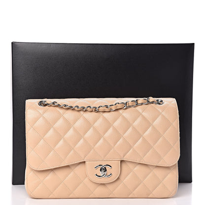 Chanel Caviar Quilted Jumbo Double Flap Beige 12 of 12