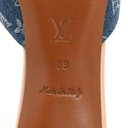 Louis Vuitton Denim Monogram Ginger Mules Natural 7 of 10