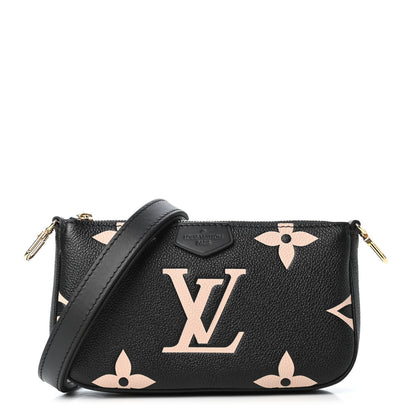 Louis Vuitton Empreinte Monogram Giant Multi Pochette Accessories Mini Pochette Black Beige 1 of 4