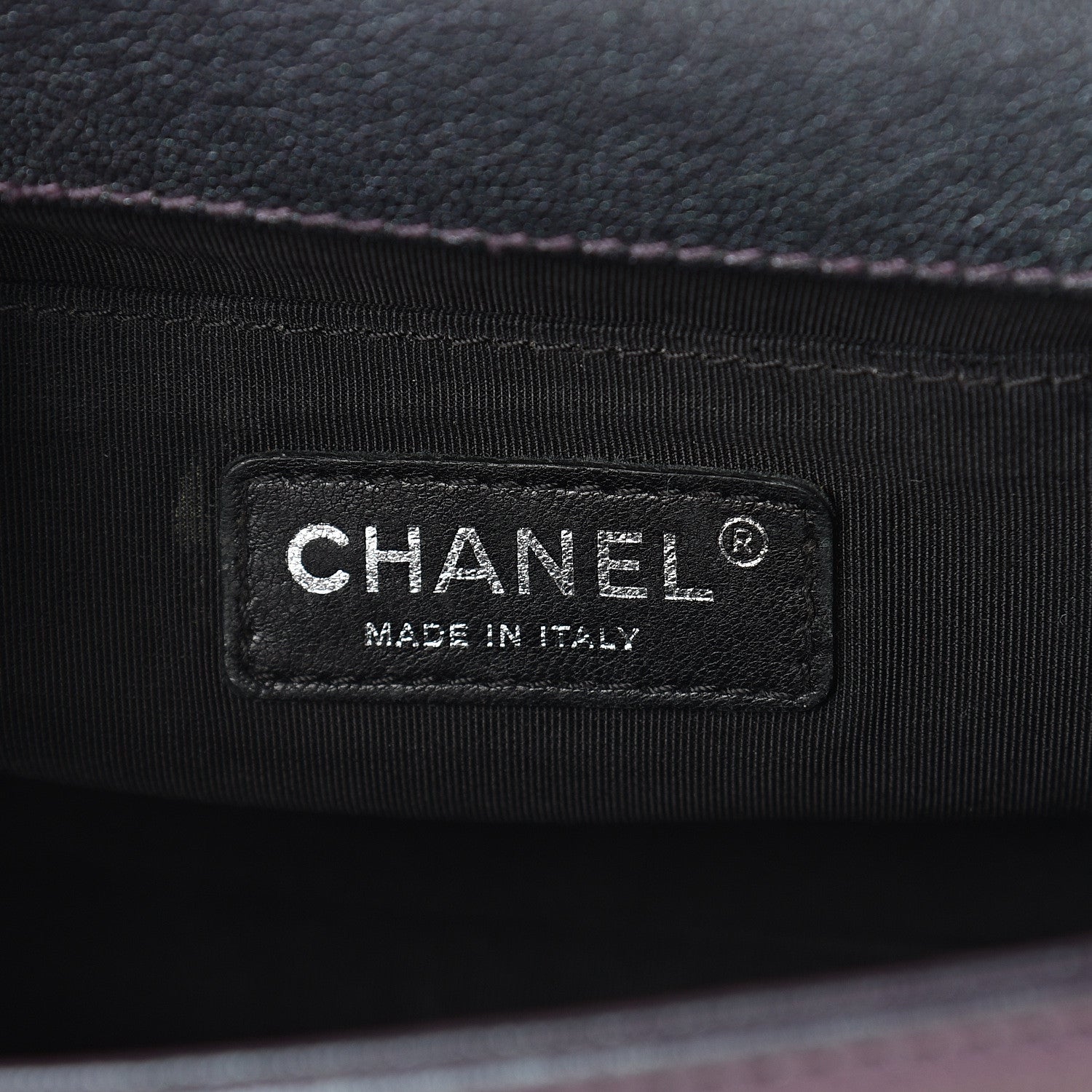 Chanel Iridescent Goatskin Quilted Medium Boy Flap Purple 5 of 9