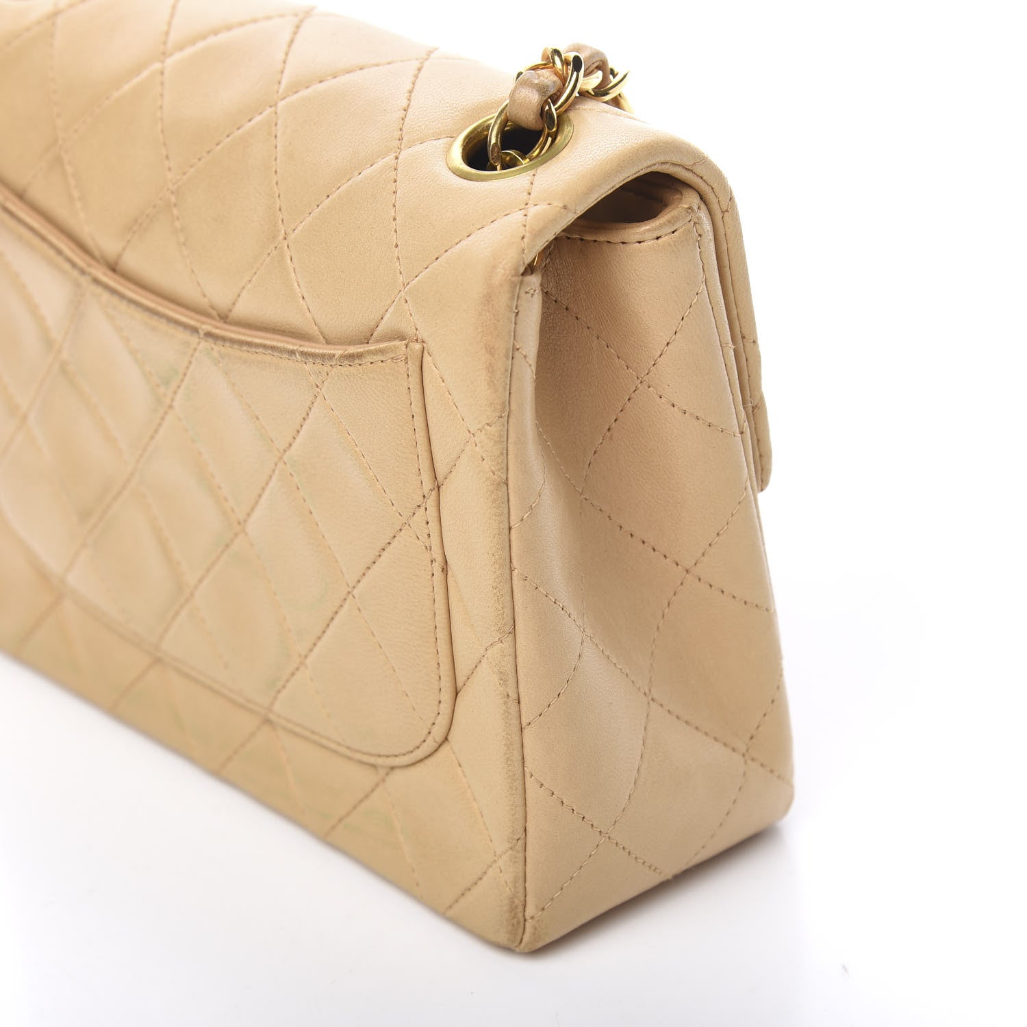 Chanel Lambskin Quilted Mini Square Flap Beige 12 of 18