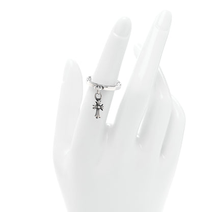 Chrome Hearts Sterling Silver Cross Charm Ring 50 5.25 1 of 4