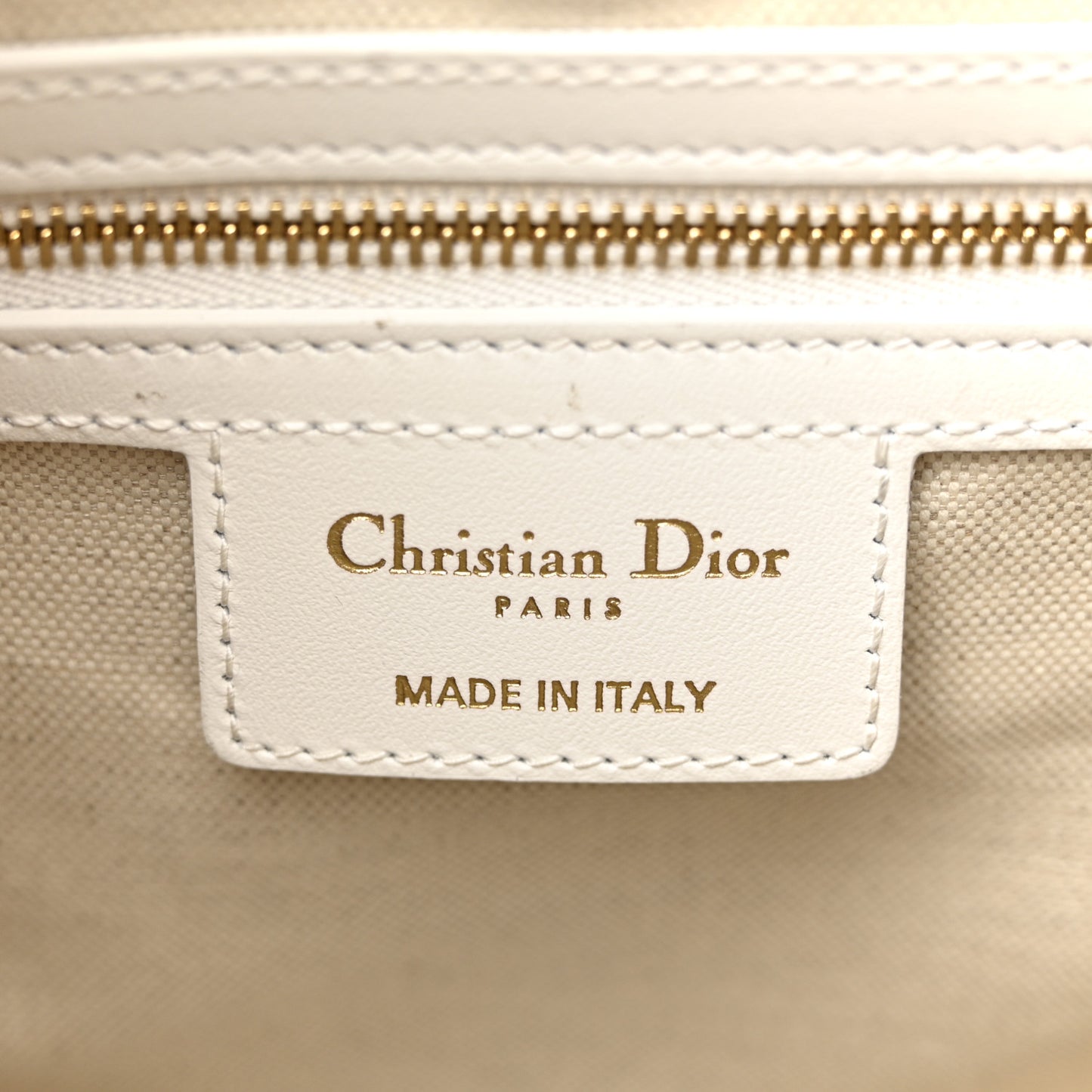 Calfskin Star Medium Dior Vibe Zip Bowling Bag White Blue