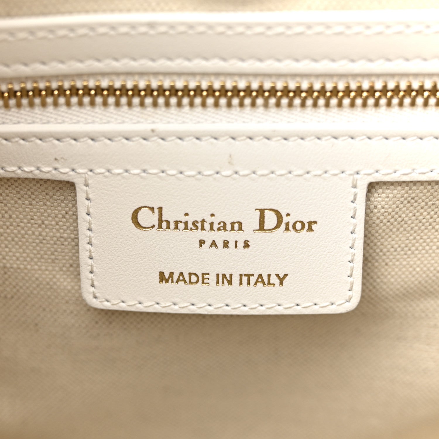Christian Dior Calfskin Star Medium Dior Vibe Zip Bowling Bag White Blue 6 of 12