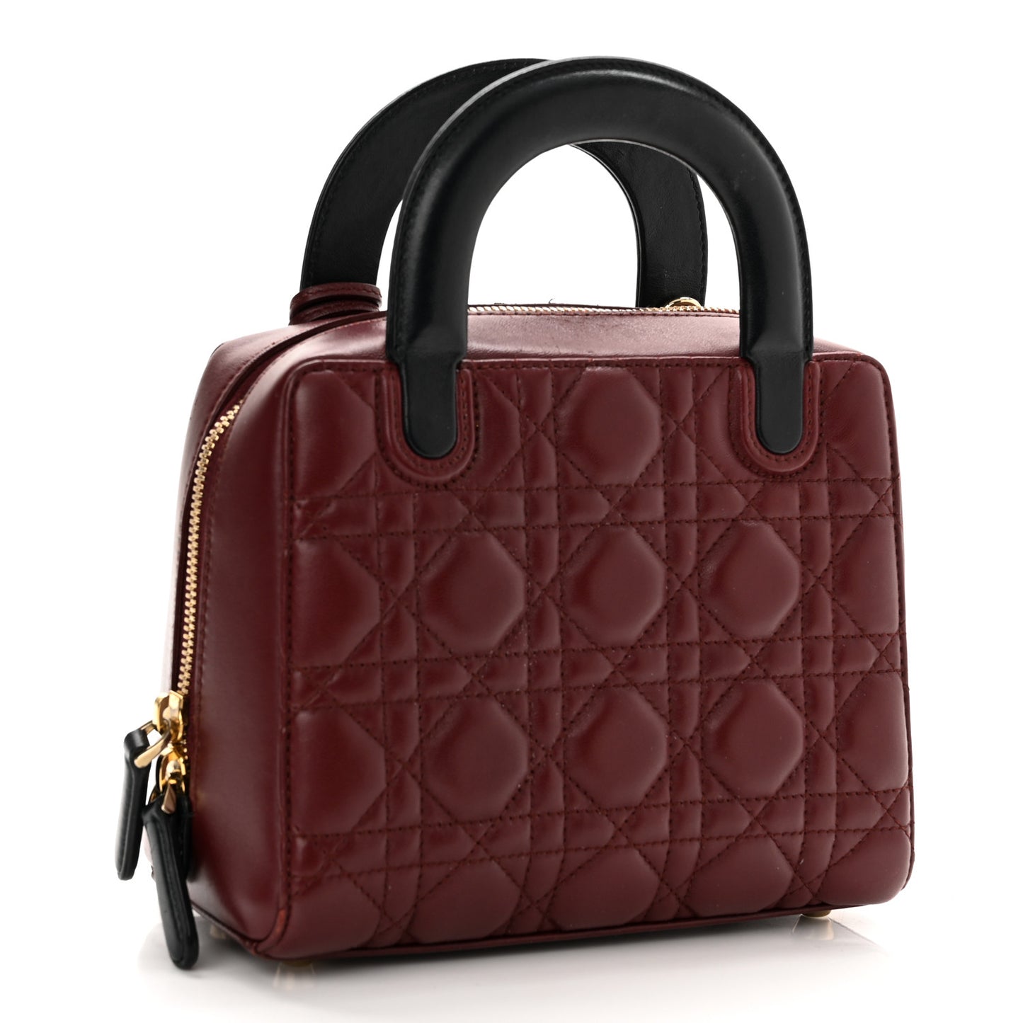 Lambskin Cannage Lily Tote Red Sapphire Blue