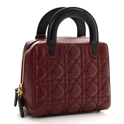 Christian Dior Lambskin Cannage Lily Tote Red Sapphire Blue 3 of 9