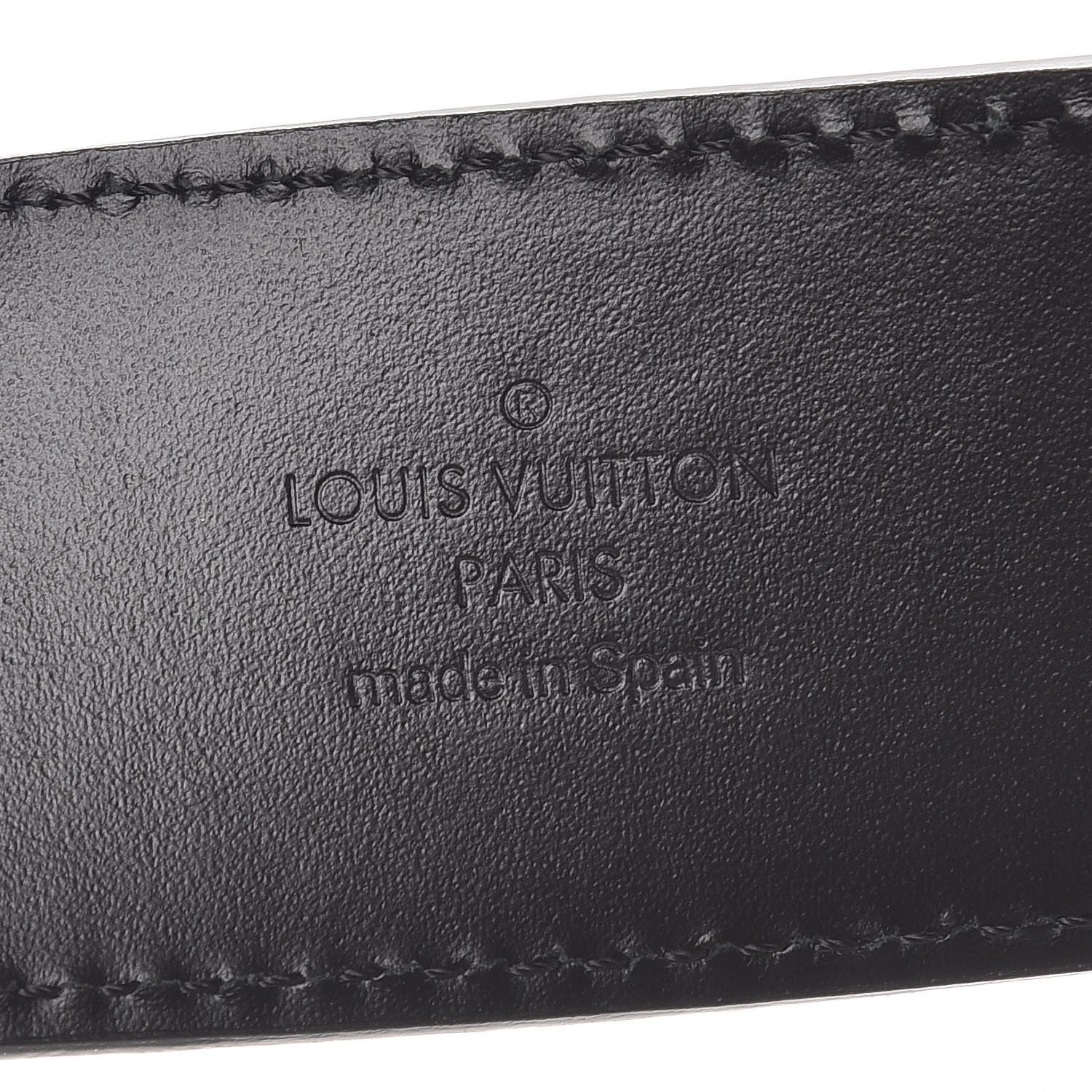 Louis Vuitton Suede Calfskin Mini Damier 40mm LV Initiales Belt 100 40 Carbone 4 of 8