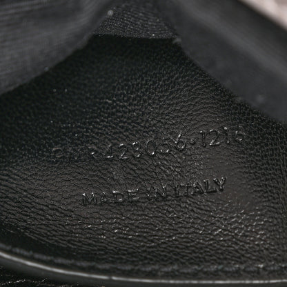 Saint Laurent Waxed Calfskin Matelasse Chevron Medium Monogram College Bag Fog Gray 7 of 14