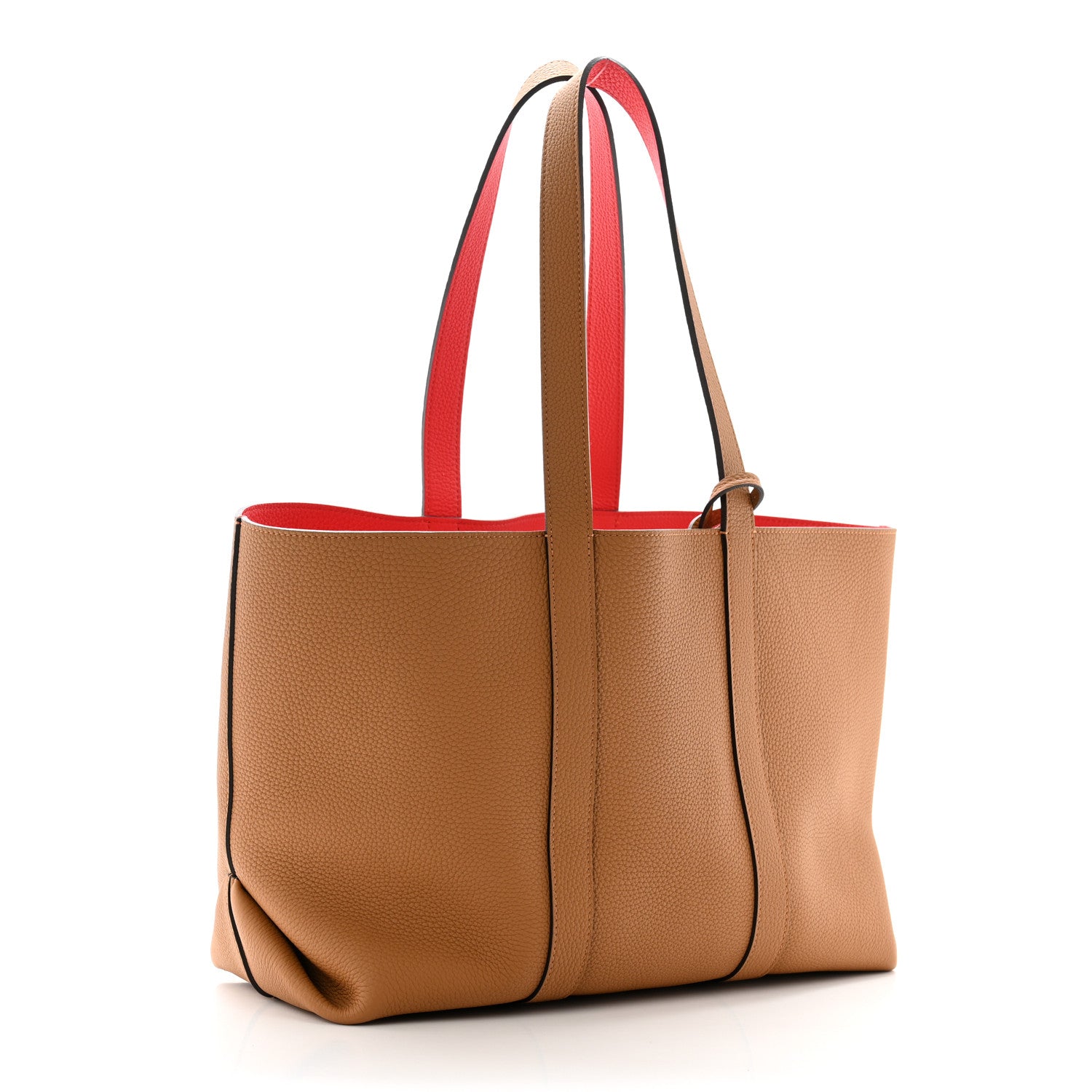 Moynat Taurillon Duo Cabas MM Tote Camel Flame 4 of 10