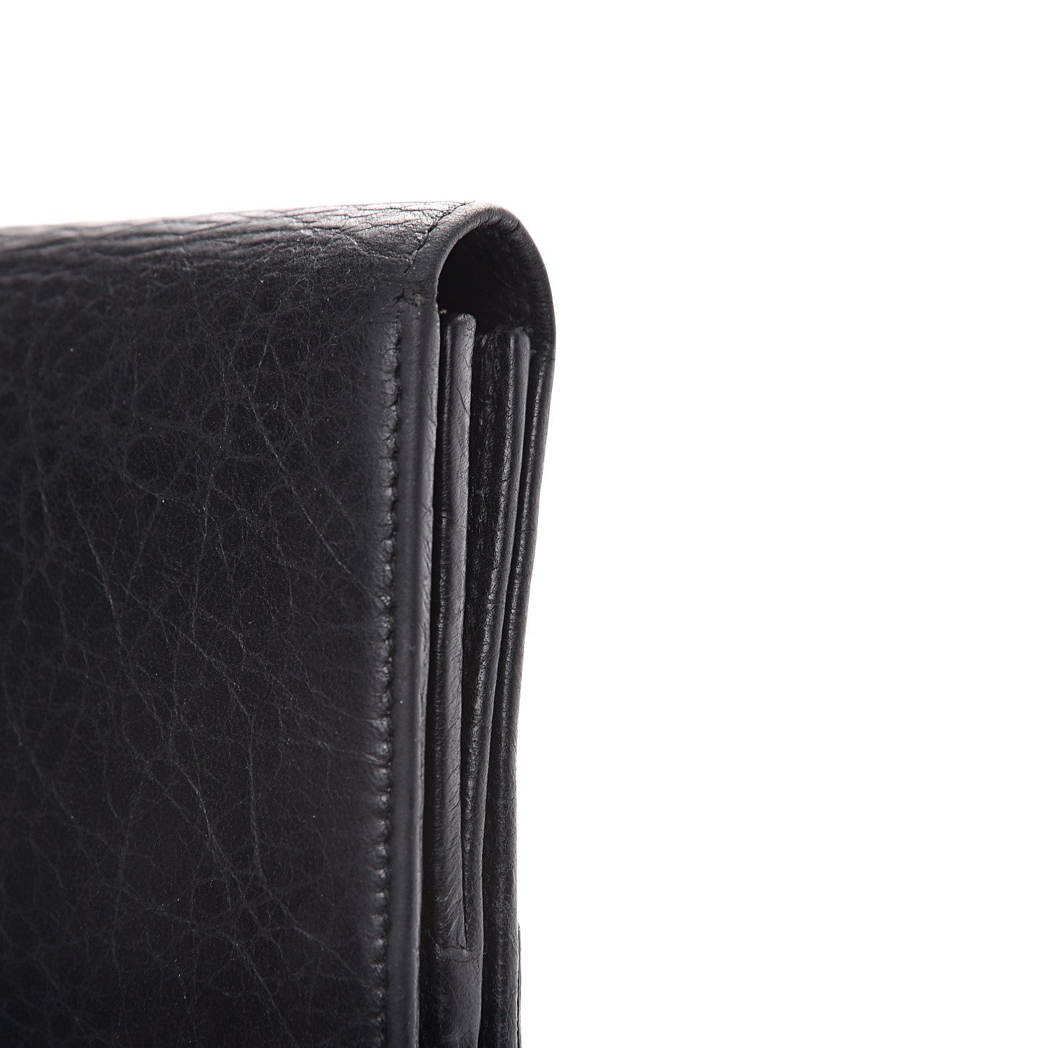 Balenciaga Agneau Classic Silver Hardware Money Wallet Black 12 of 12